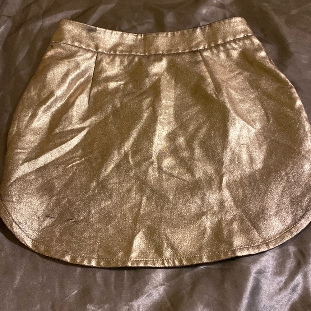 Metallic mini skirt